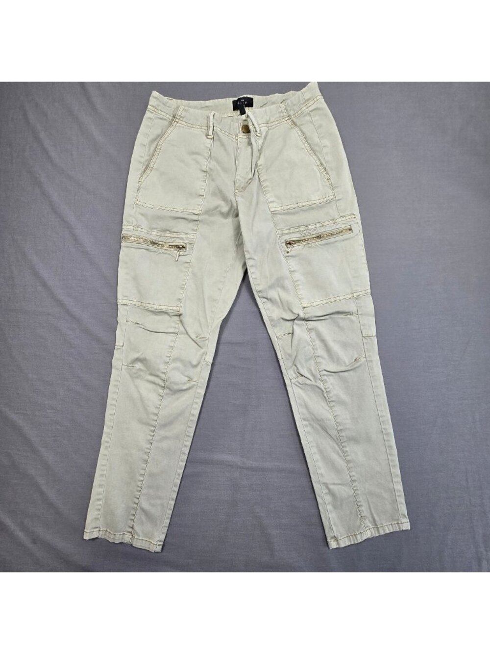 White House Black Market Womens Size 6 Slim Crop Pants Khaki Utility